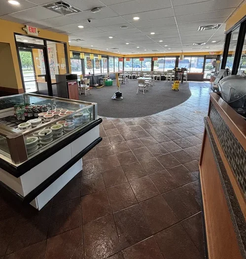 restaurant after commercial cleaning